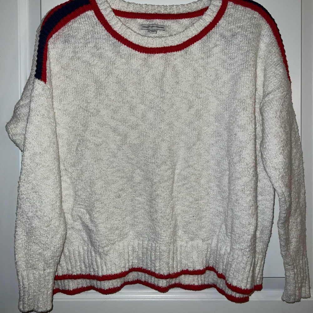 America Eagle red, white, and blue sweater